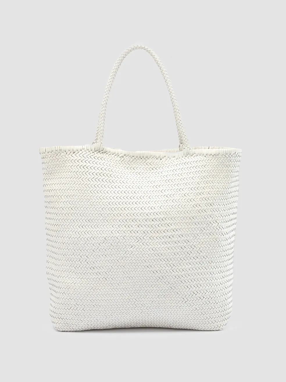 Hot Officine Creative SUSAN 01 Woven - White Leather Tote Bag OFF WHITE