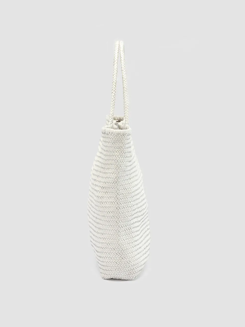 Hot Officine Creative SUSAN 01 Woven - White Leather Tote Bag OFF WHITE