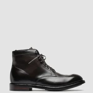Shop Officine Creative TEMPLE 006 - Brown Leather Ankle Boots EBANO