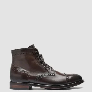 Cheap Officine Creative TEMPLE 004 - Brown Leather Ankle Boots EBANO