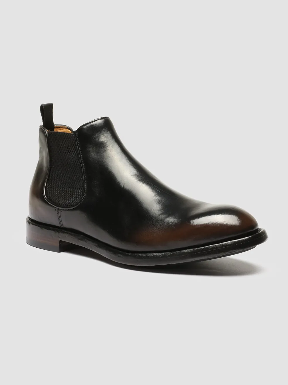 Flash Sale Officine Creative TEMPLE 008 - Brown Leather Chelsea Boots DARK BROWN/BLACK