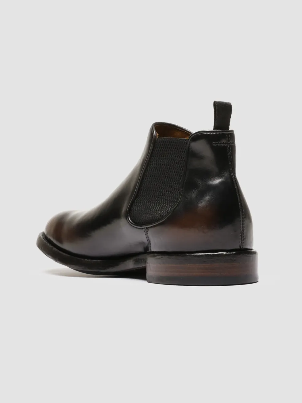Flash Sale Officine Creative TEMPLE 008 - Brown Leather Chelsea Boots DARK BROWN/BLACK