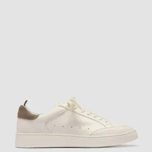 Shop Officine Creative THE DIME 001 - White Suede Low Top Sneakers BIANCO/ANTILOPE