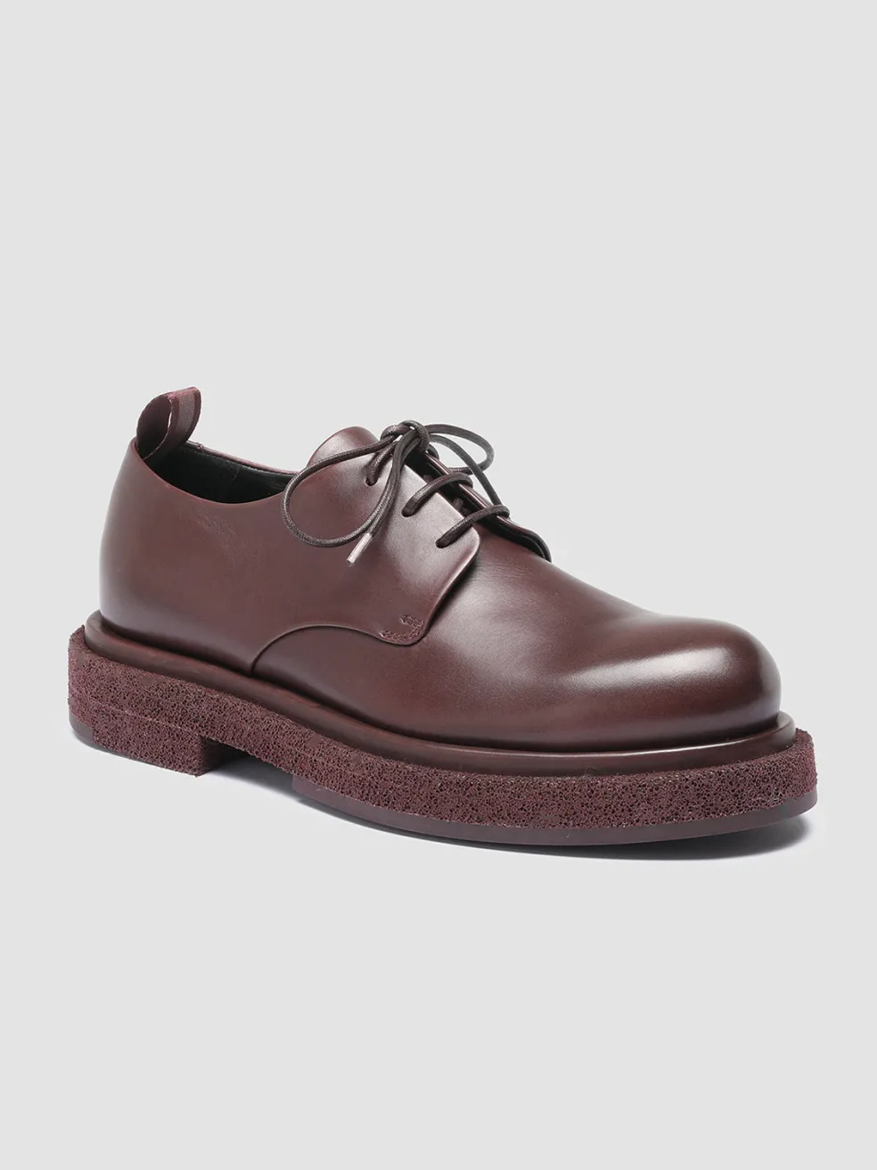 Cheap Officine Creative TONAL 100 - Burgundy Leather Derby Shoes CHIANTI