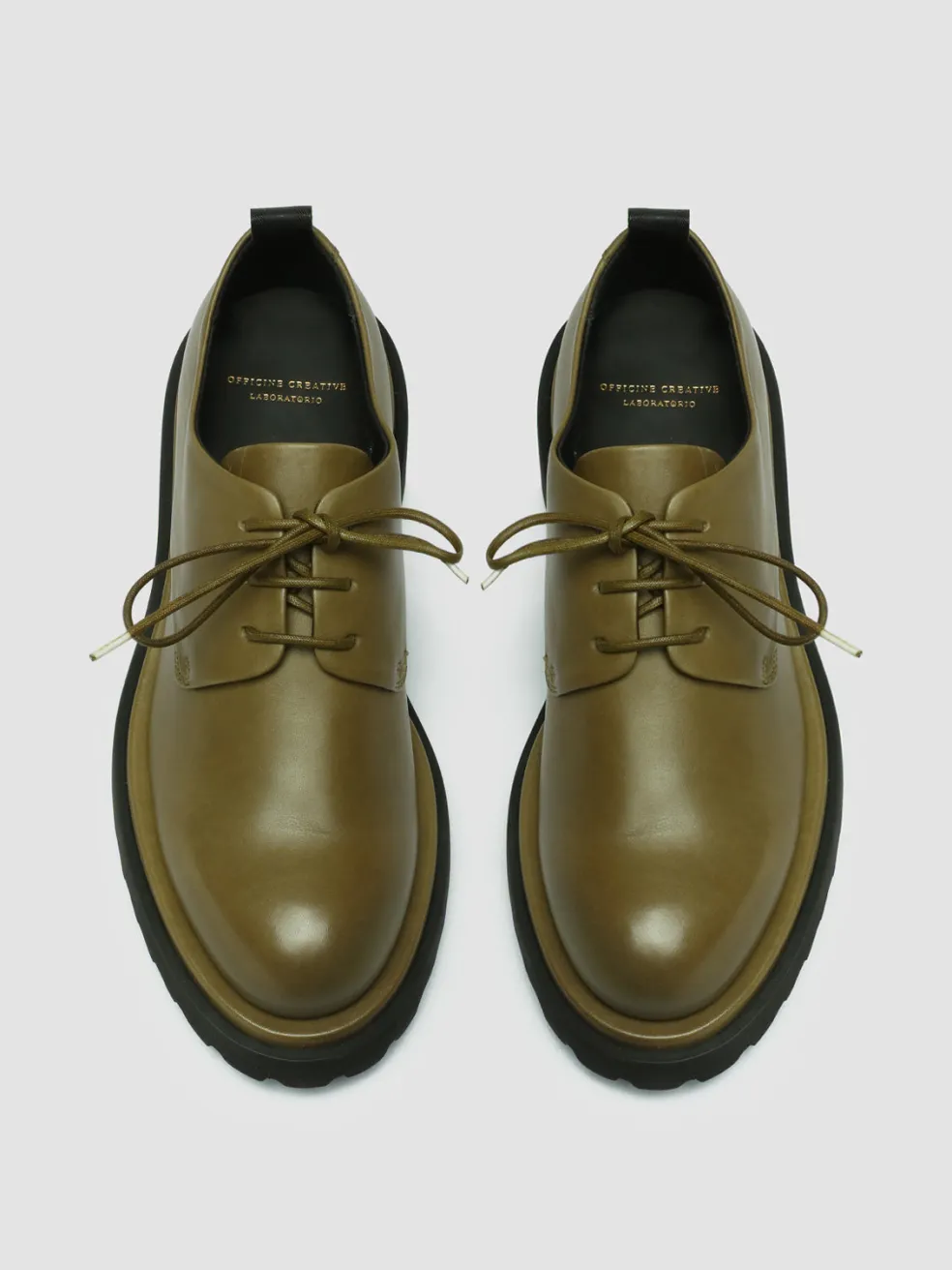Best Officine Creative TONAL 100 - Leather Derby Shoes GREEN