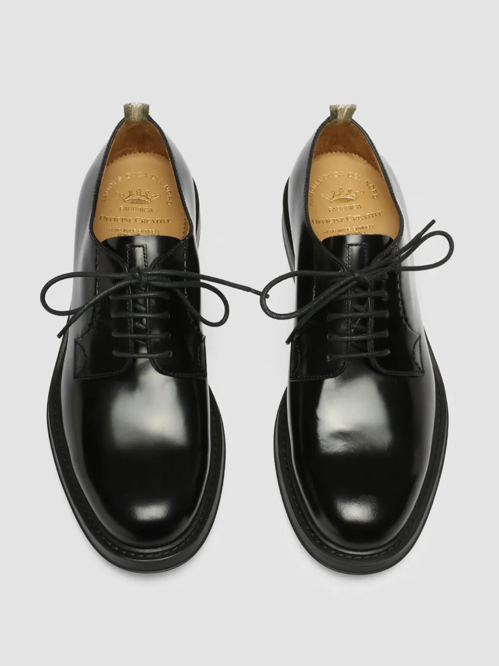 Best Officine Creative UNIFORM 003 - Leather Derby Shoes BLACK