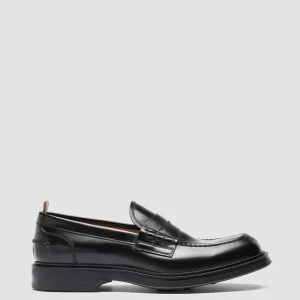 Store Officine Creative UNIFORM 001 - Leather Penny Loafers BLACK