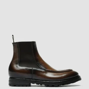 Flash Sale Officine Creative VAIL 017 - Brown Leather Chelsea Boots DARK BROWN