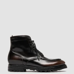 Fashion Officine Creative VAIL 010 - Brown Leather Lace Up Boots COFFEE/BLACK