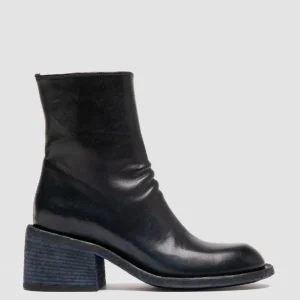 Flash Sale Officine Creative WILDS 004 - Blue Leather Zipped Boots OLTREMARE