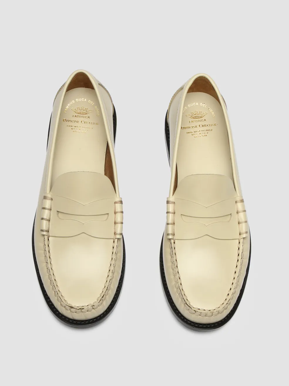 Flash Sale Officine Creative ZIVAGO 103 - Leather Penny Loafers IVORY